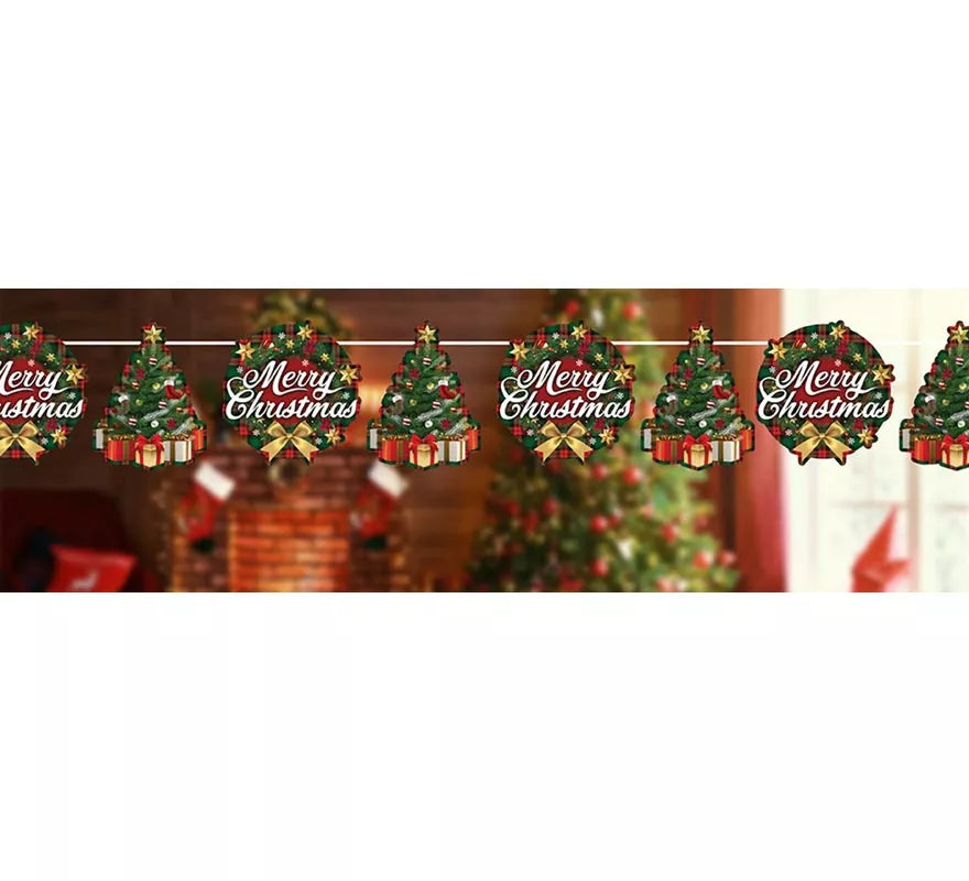 Translation missing: pt-PT.Guirnalda de Merry Christmas de 300 cm y 16x16 cm por figura