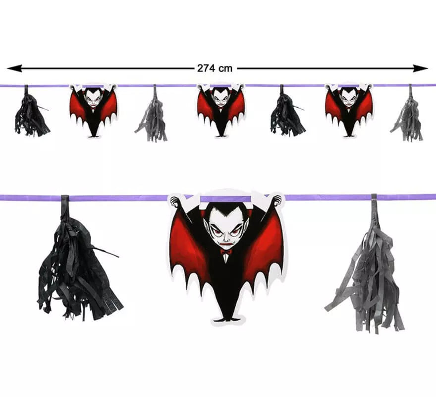 Translation missing: pt-PT.Guirnalda de Vampiros para Halloween de 274 cm