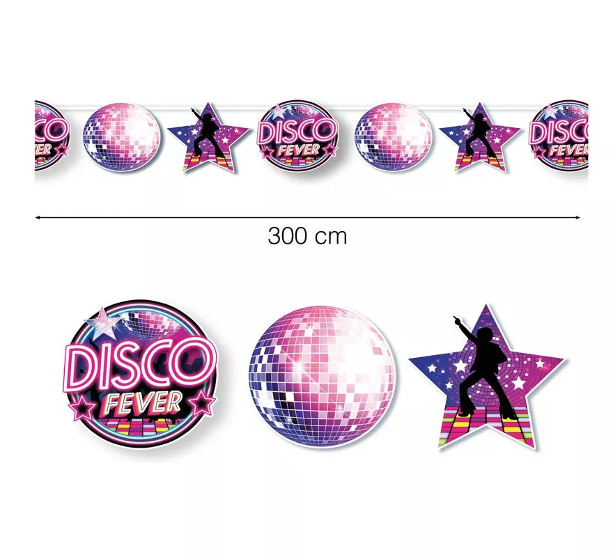 Translation missing: pt-PT.Guirnalda Disco Fever lila de 300 cm