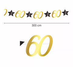 Guirlanda de Ouro 60 Anos de 300 cms