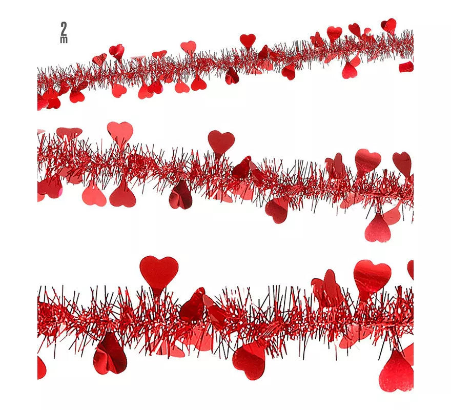 Translation missing: pt-PT.Guirnalda Espumillón de Corazones de San Valentín de 2 mts