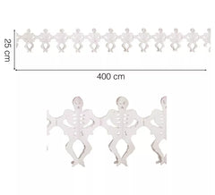 Esqueletos de guirlanda 25 x 400 cm. para o Halloween