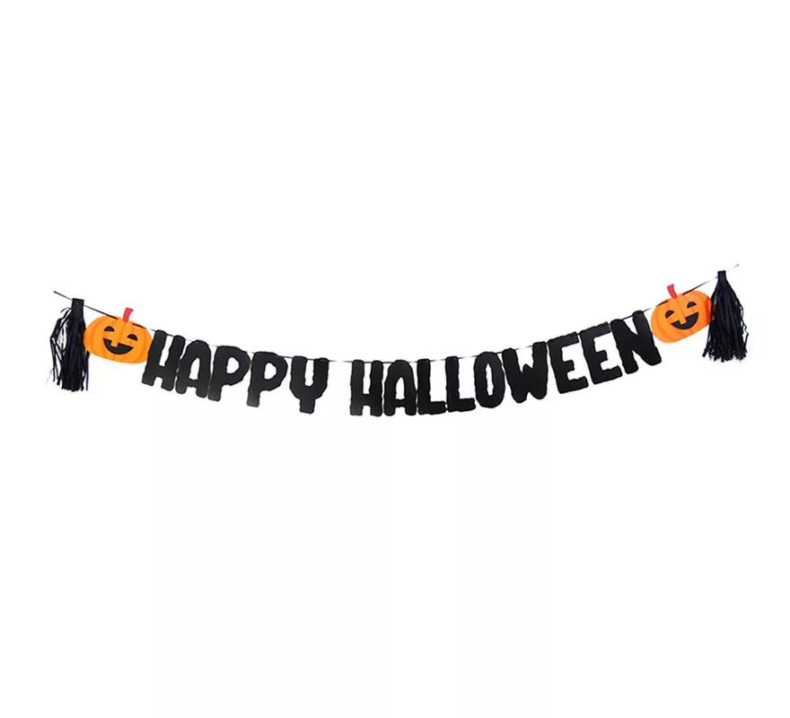 Translation missing: pt-PT.Guirnalda Happy Halloween con calabazas de 3 mts