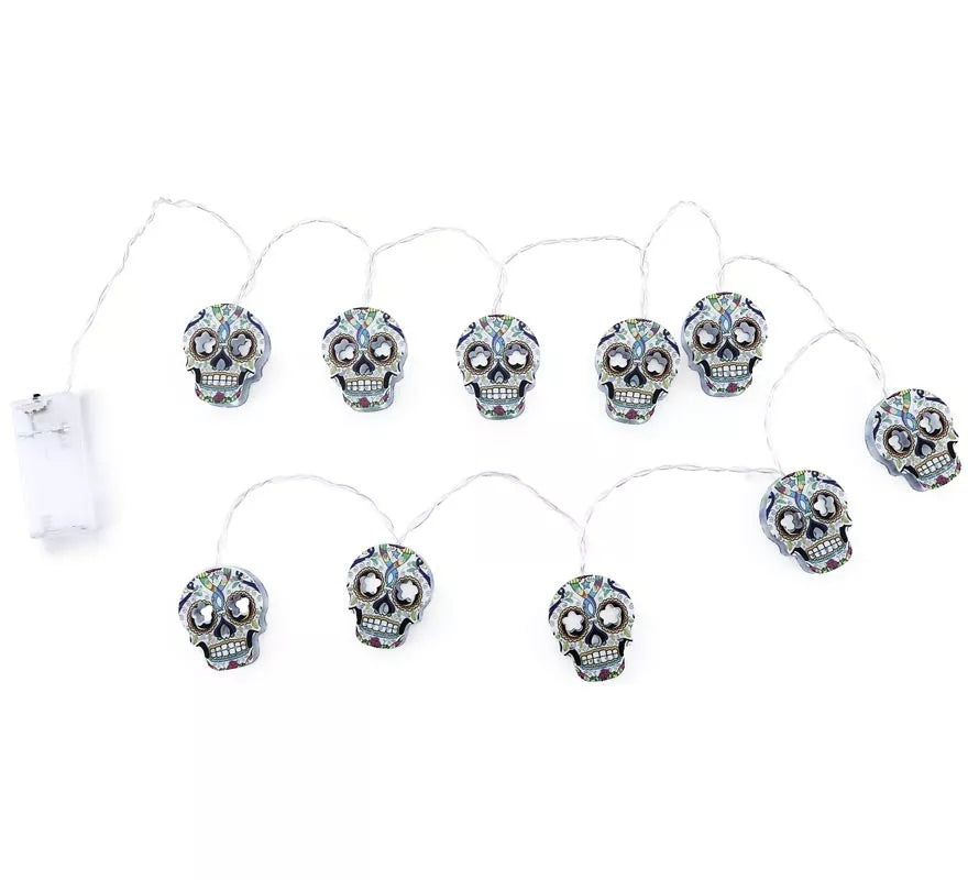 Translation missing: pt-PT.Guirnalda Led Calaveras Día de los Muertos de 150 cm