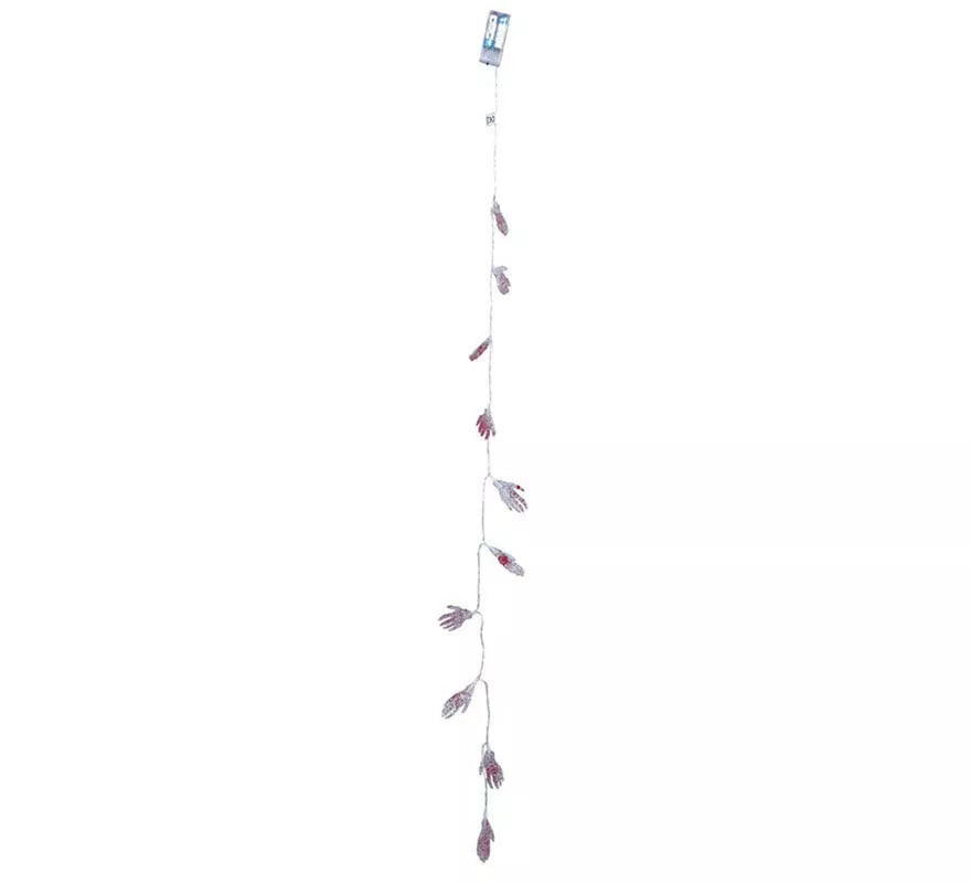 Translation missing: pt-PT.Guirnalda Mano Esqueleto 10 leds de 115 cm