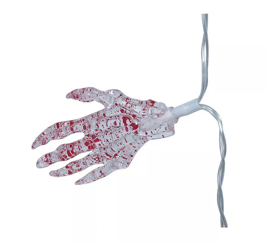 Translation missing: pt-PT.Guirnalda Mano Esqueleto 10 leds de 115 cm