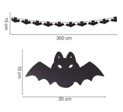 Guirlanda de morcegos 300 cm 20X10 cm (alta qualidade)