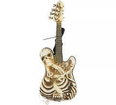 Guitarra esqueleto de 58 cm com luz e som