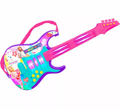 Guitarra eletrônica Barbie com luz