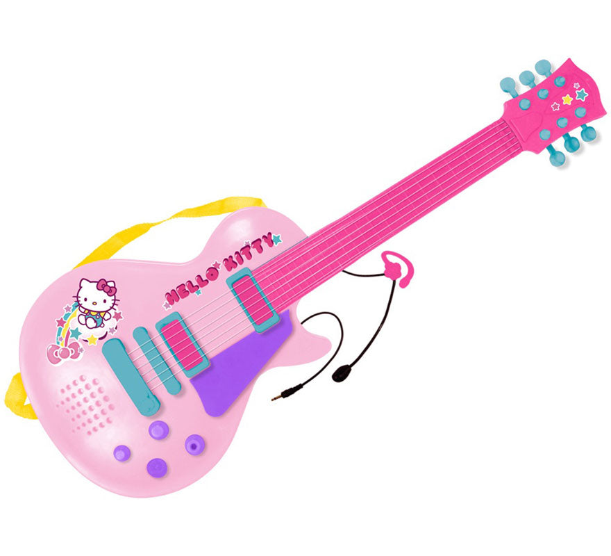 Translation missing: pt-PT.Guitarra Electrónica con Micrófono Hello Kitty