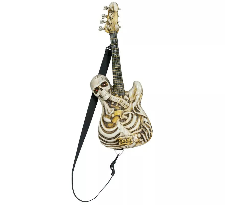 Translation missing: pt-PT.Guitarra Esqueleto con Luz y Sonido 58 cm