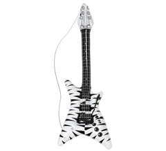 Guitarra Rockstar inflável com estampa de zebra de 95 cm