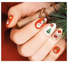 Folha com adesivos de unhas Natal Papai Noel 10x7 cm