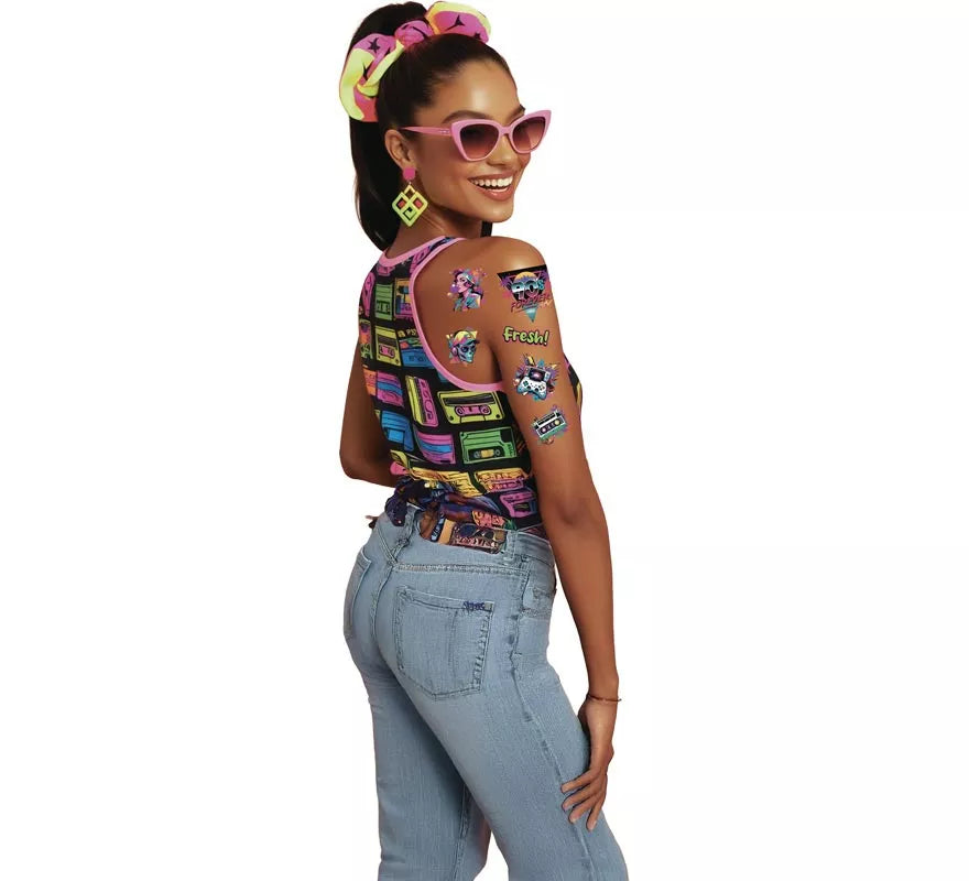 Translation missing: pt-PT.Hoja de Tatuajes Años 90 de 14x30 cm