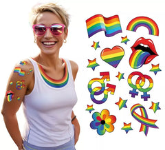 Folha de tatuagens LGBT 14x30 cm