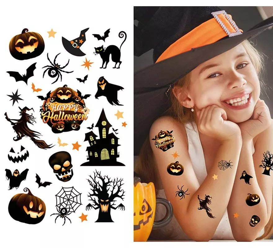 Translation missing: pt-PT.Hoja Tatuajes Halloween negros