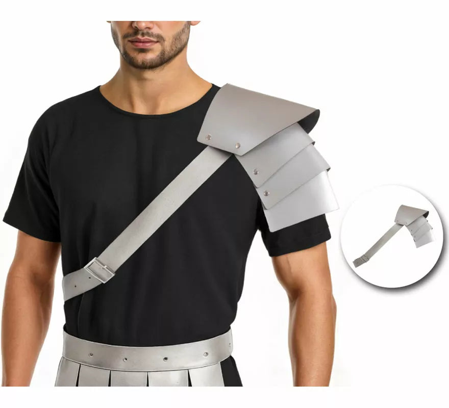 Translation missing: pt-PT.Hombrera de Gladiador plateada de 75x25 cm