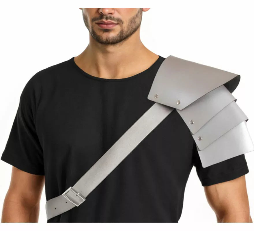 Translation missing: pt-PT.Hombrera de Gladiador plateada de 75x25 cm