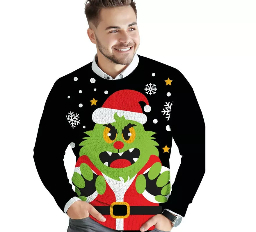 Translation missing: pt-PT.Jersey de Duende Gruñón de Navidad para hombre