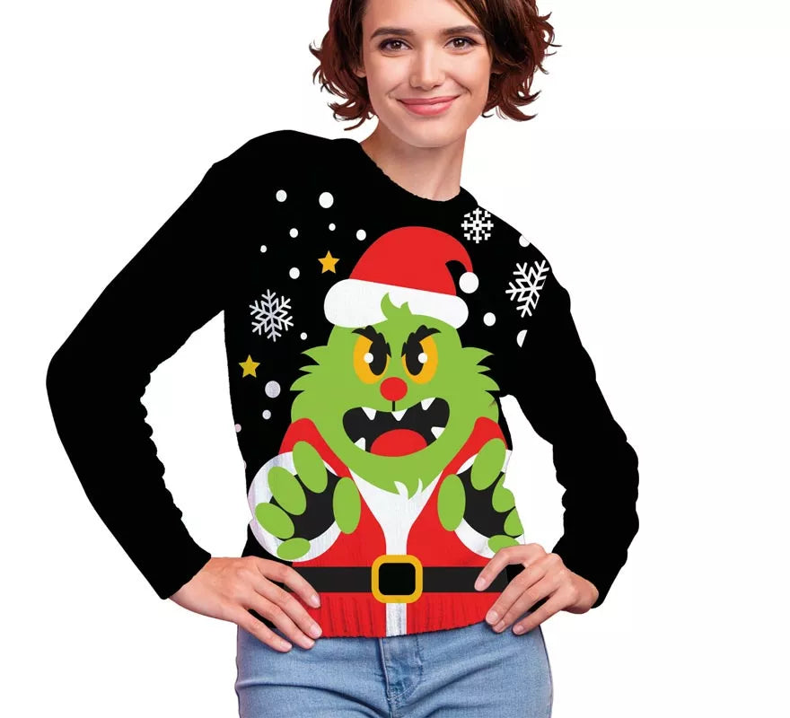 Translation missing: pt-PT.Jersey de Duende Gruñón de Navidad para mujer