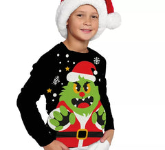 Camisola Elfo Mal-humorado de Natal Infantil