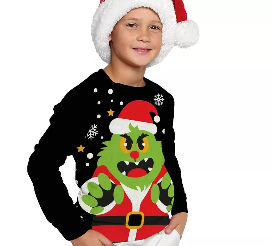 Jersey de Duende Gruñón de Navidad para niños