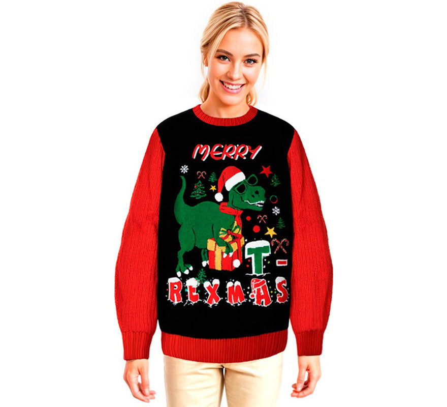 Translation missing: pt-PT.Jersey Dinosaurio Navideño para adulto