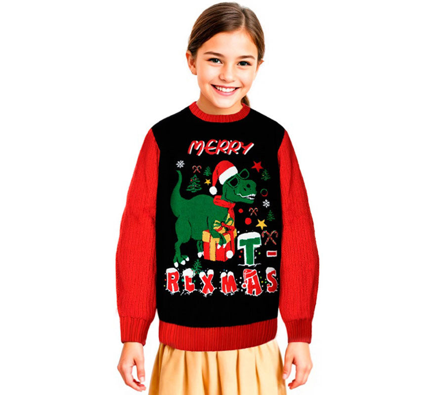 Translation missing: pt-PT.Jersey Dinosaurio Navideño para niños