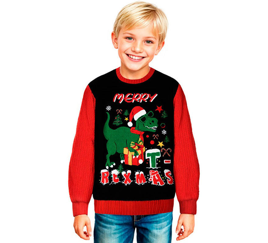 Translation missing: pt-PT.Jersey Dinosaurio Navideño para niños