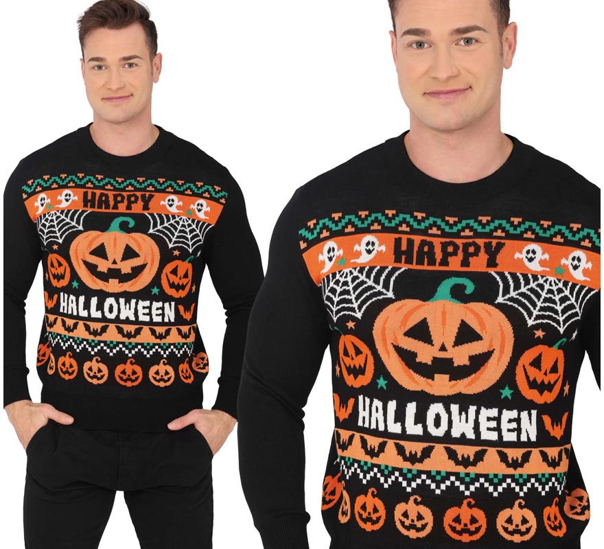 Translation missing: pt-PT.Jersey Halloween Calabaza para hombre