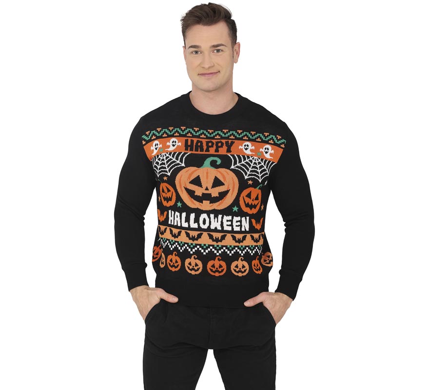 Translation missing: pt-PT.Jersey Halloween Calabaza para hombre