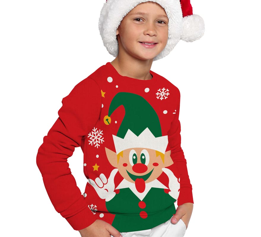 Translation missing: pt-PT.Jersey Navidad Elfo Feliz para niños