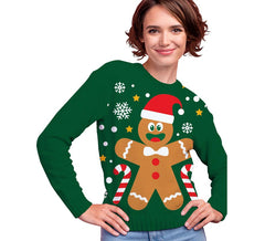 Suéter de Natal de gengibre feminino