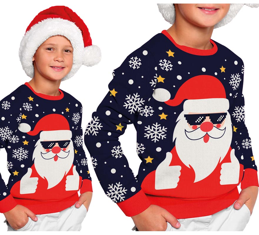 Translation missing: pt-PT.Jersey Navidad Papá Noel cool para niños