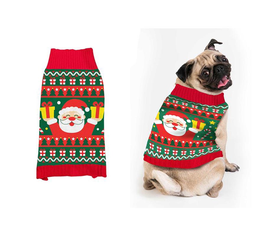 Translation missing: pt-PT.Jersey Navidad Papá Noel para perro