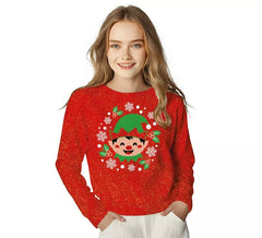 Camisola de Natal Elfo Glitter Infantil