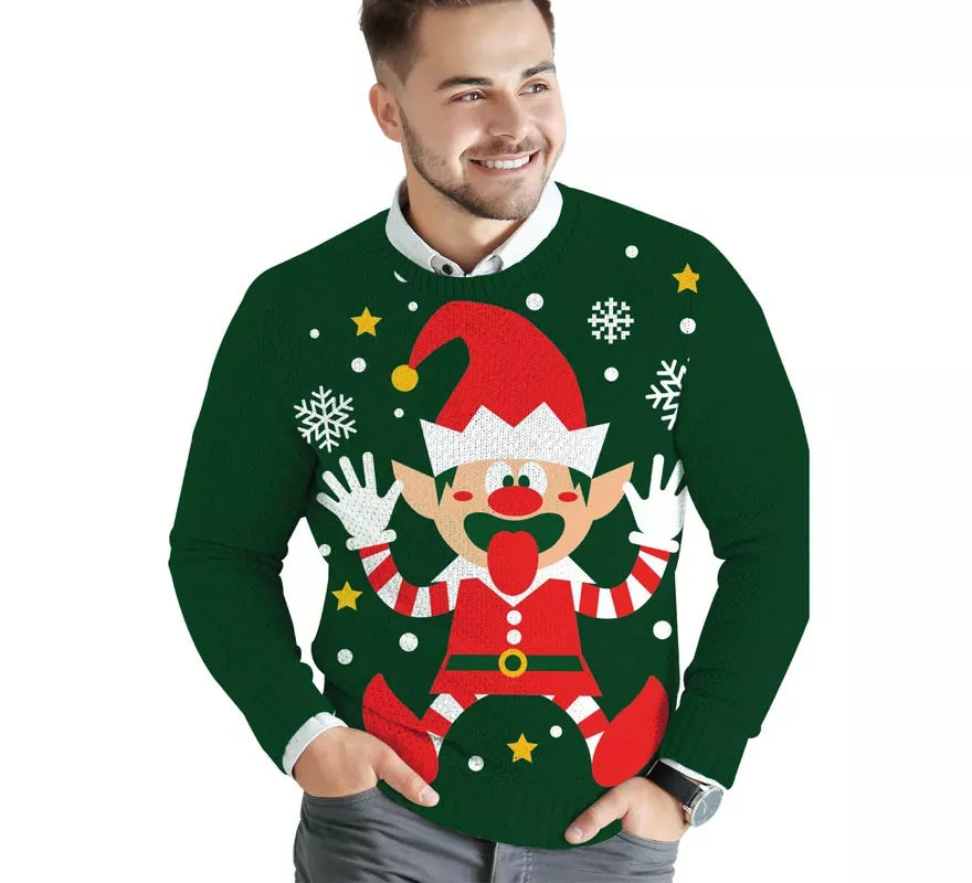 Translation missing: pt-PT.Jersey Navideño de Elfo para hombre