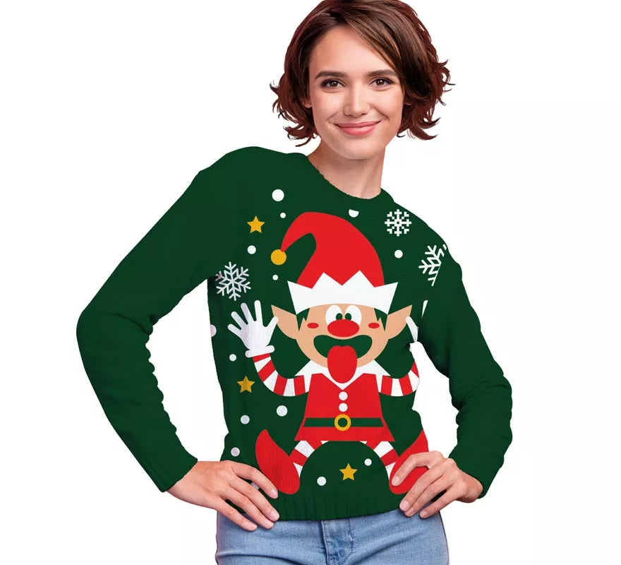 Translation missing: pt-PT.Jersey Navideño de Elfo para mujer