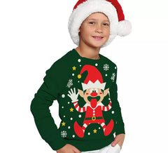 Camisola Elfo de Natal para crianças