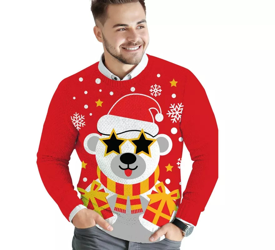 Translation missing: pt-PT.Jersey Navideño de Oso Polar para hombre