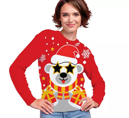 Jersey Navideño de Oso Polar para mujer