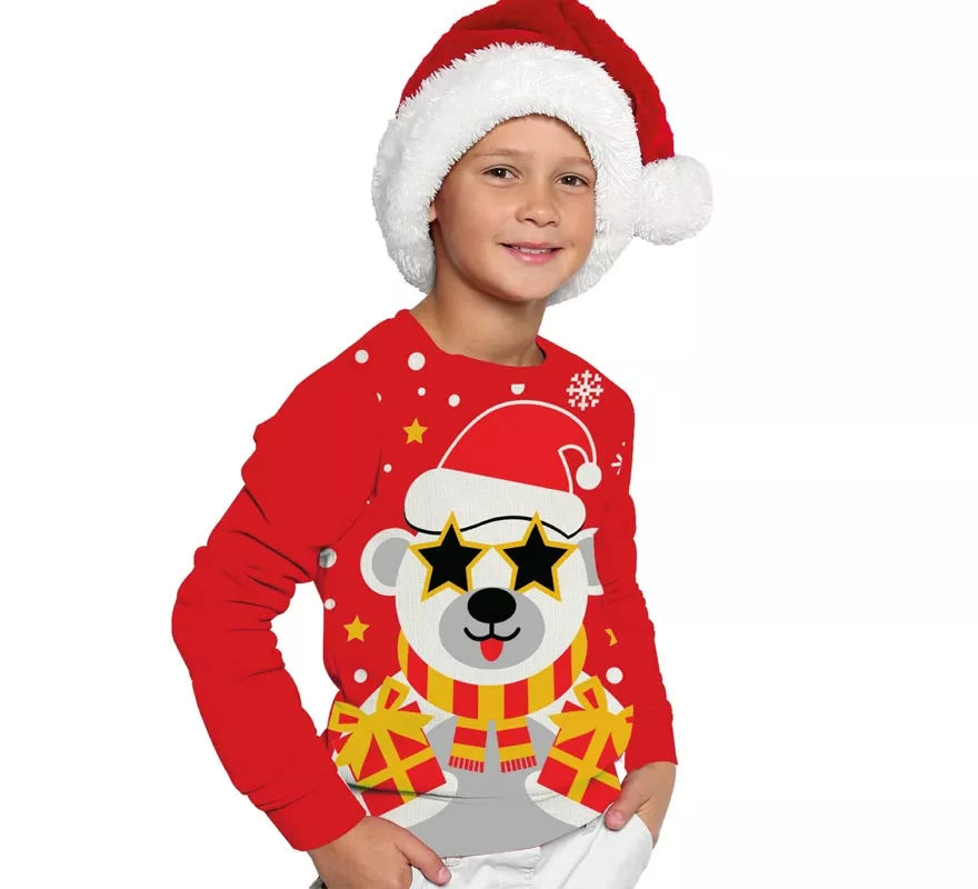 Translation missing: pt-PT.Jersey Navideño de Oso Polar para niños