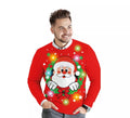 Jersey Navideño de Papá Noel con 12 Luces LED para hombre