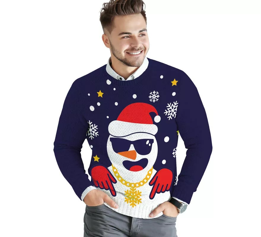 Translation missing: pt-PT.Jersey Navideño de Papá Noel Divertido para hombre