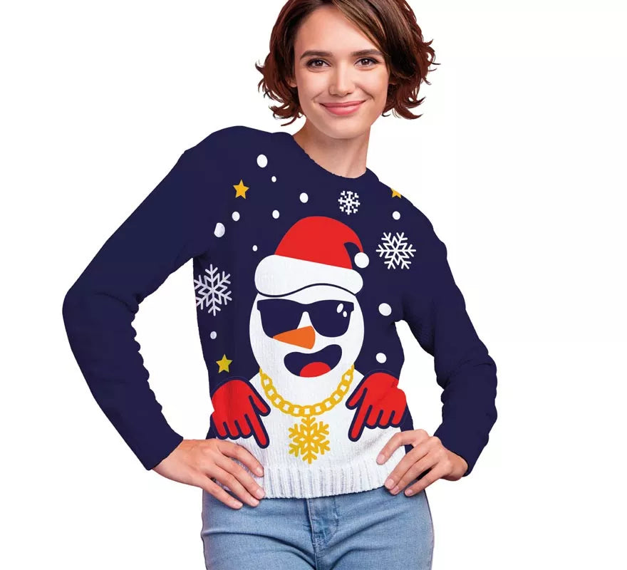 Translation missing: pt-PT.Jersey Navideño de Papá Noel Divertido para mujer