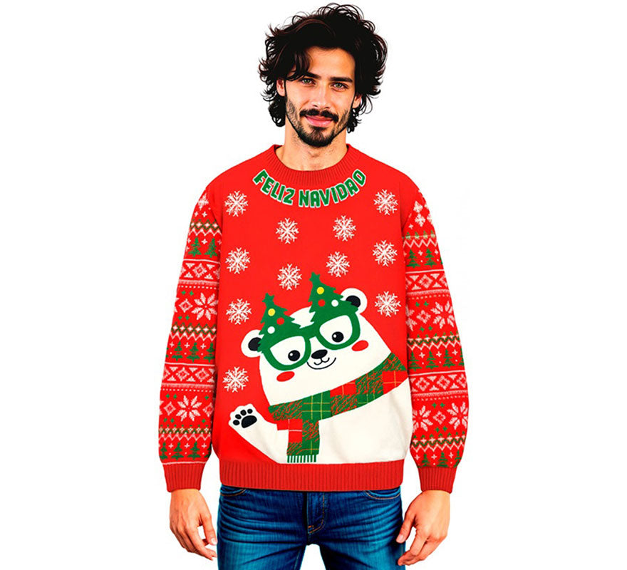 Jersey Navideño Osito Polar para adulto