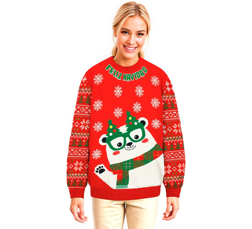Translation missing: pt-PT.Jersey Navideño Osito Polar para adulto