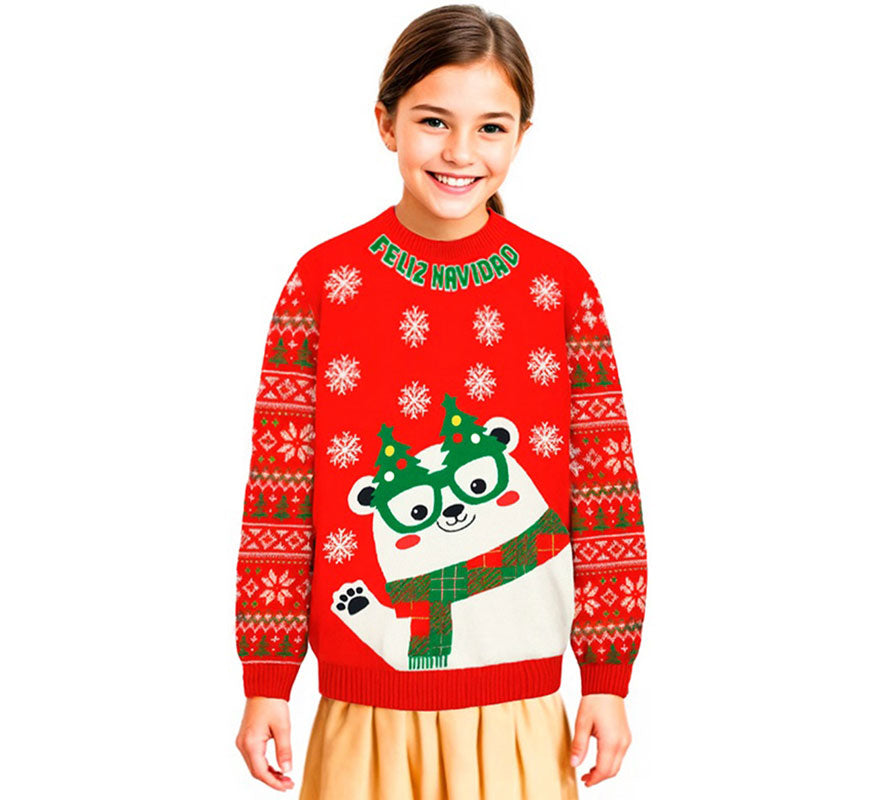 Translation missing: pt-PT.Jersey Navideño Osito Polar para niños