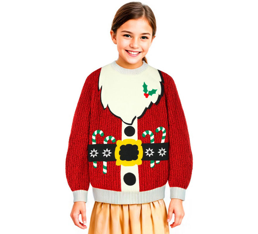 Translation missing: pt-PT.Jersey Navideño Papá Noel para niños