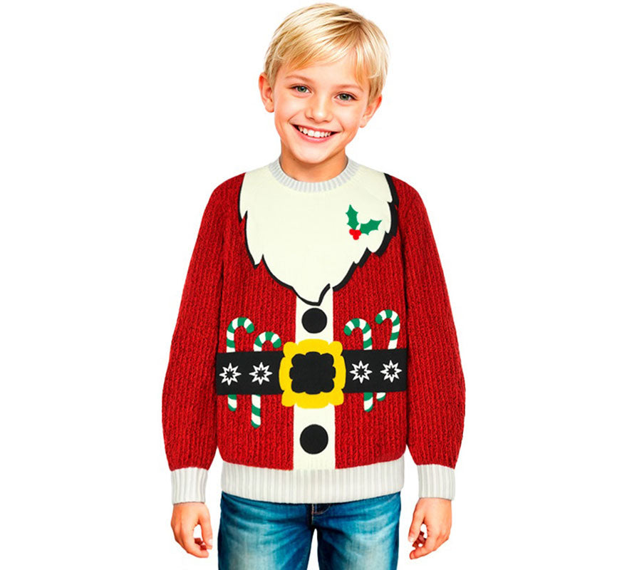 Translation missing: pt-PT.Jersey Navideño Papá Noel para niños